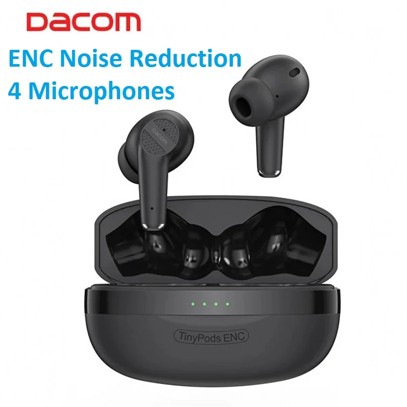 Беспроводные спортивные наушники DACOM TinyPods ENC TWS с шумоподавлением Hi-Fi бас 4