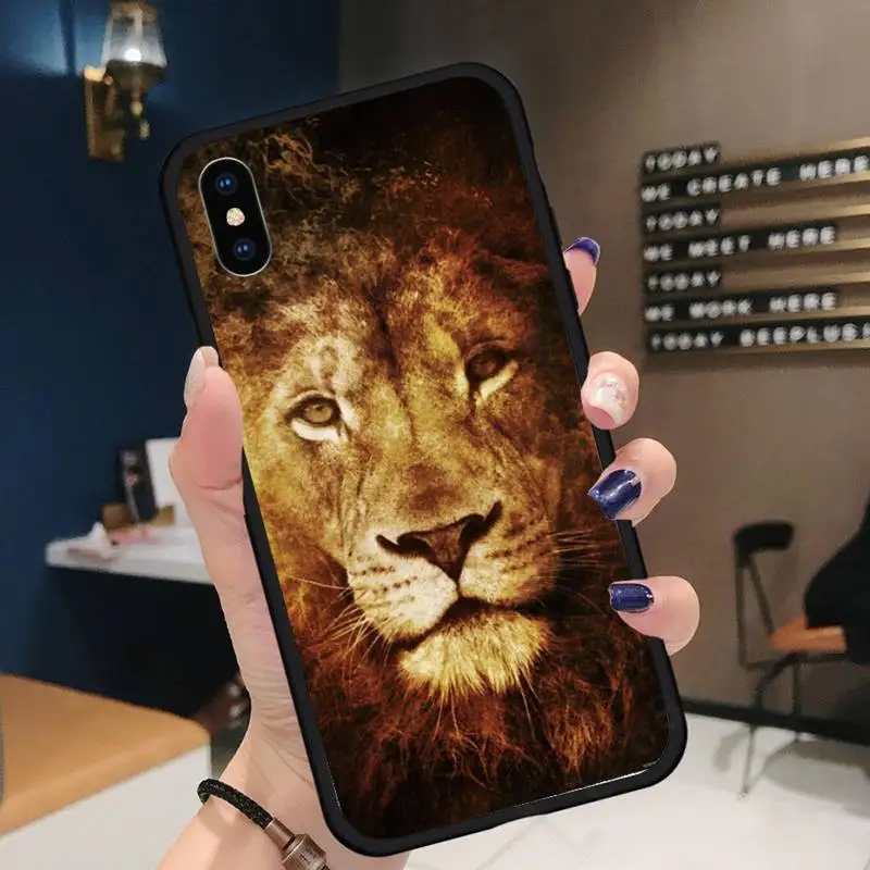 

Lion Alpha Male animal Phone Case for iPhone 11 12 pro XS MAX 8 7 6 6S Plus X 5S SE 2020 XR