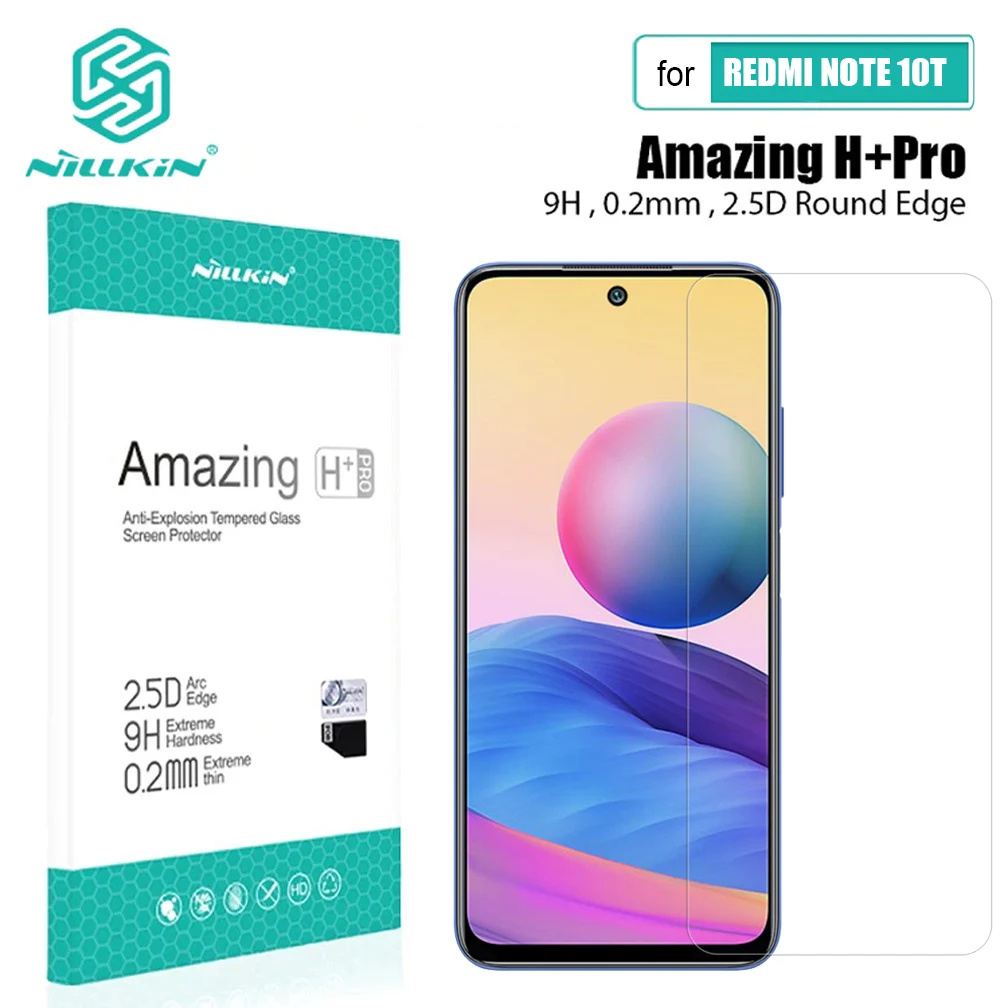 Защитное стекло для Xiaomi Redmi Note 10T тонкое закаленное Nillkin 9H твердое ультратонкое 4G |