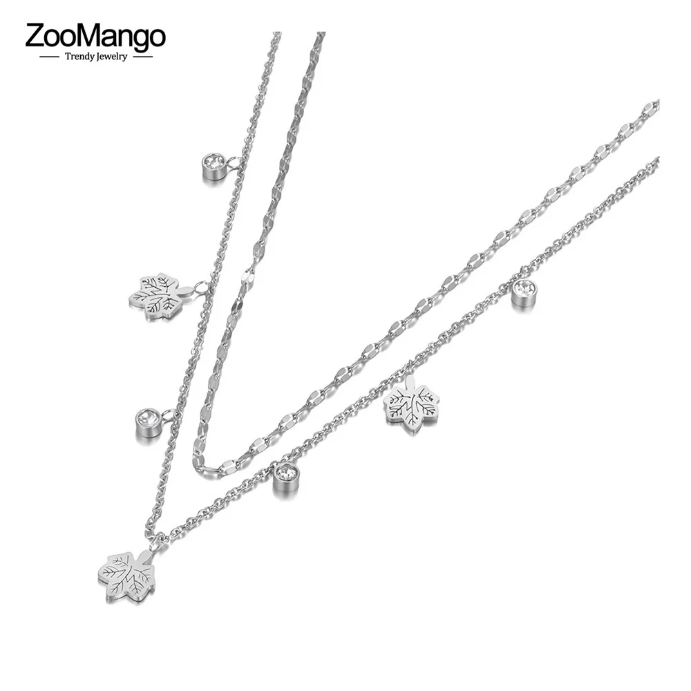 Женское Двухслойное колье ZooMango чокер из нержавеющей стали в богемном стиле с