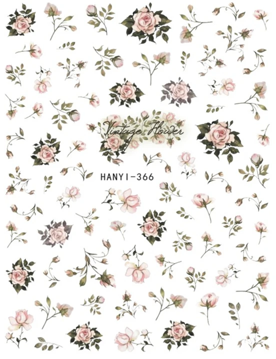 hanyi-366 Новейший дизайн 177-179-184 цветы дизайн 3d дизайн ногтей стикер Модный шаблон Наклейка MAGICO - Цвет: hanyi-366