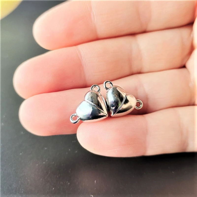 

85LB Metal Love Magnetic Buckle Jewelry Accessories Lovers Bracelet Hair Rope Diy Magnetic Magnet Buckle Accessories