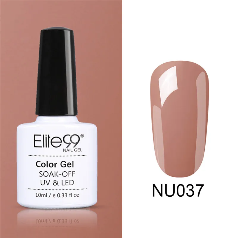 NU037 Elite99 Гель-лак для ногтей замачиваемый УФ-гель серого цвета гель лак Vernis Полупостоянный лак для нейл-арта гель-лаки - Цвет: NU037