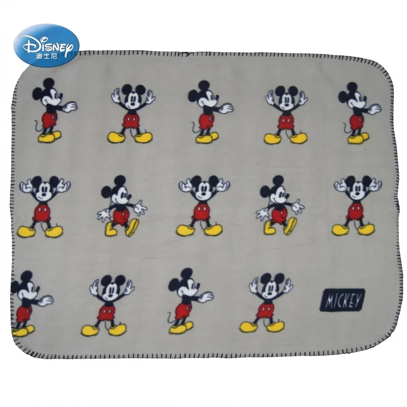 Disney Mickey Mouse серебристо серое портативное покрывало с шерпом 70х90 см для маленьких