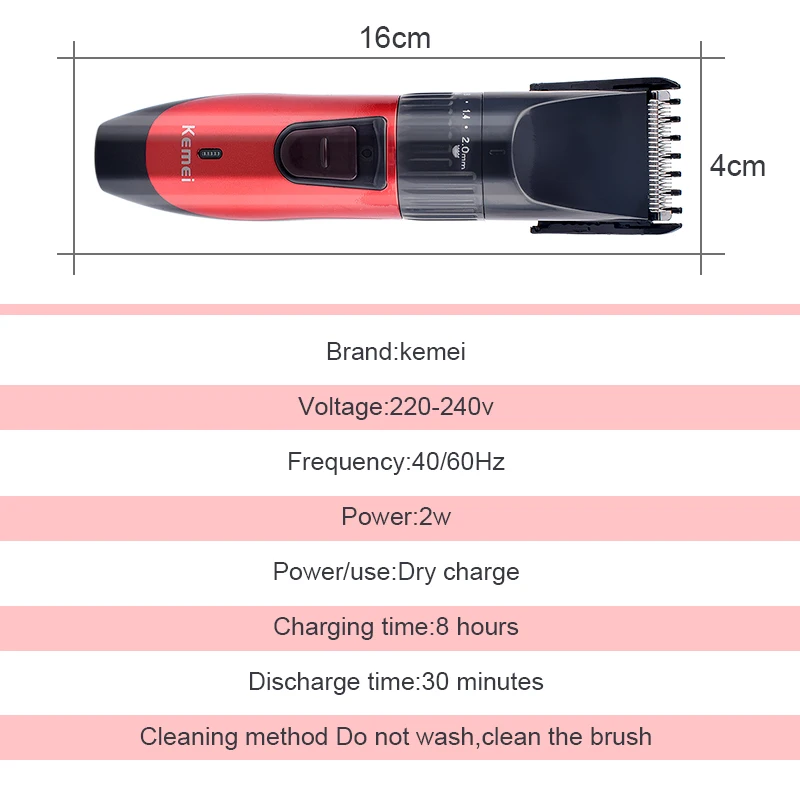 

Kemei KM-730Hair Cutter Machine For Men BabyAdults Kids Barber Cordless Electric Hair Clipper Trimmer Professional Rechargeable