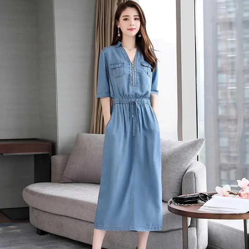 Повседневное Ковбойское платье весна лето 2021 женское модное популярное