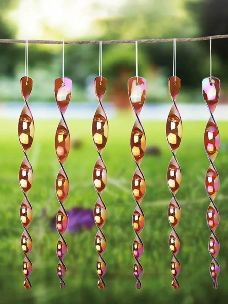 

10PCS Bird Scare Rod Keep Birds Away Plastic Spiral Reflective Scare Device For Get Rid Of Pigeons And Scare Birds Pest Control
