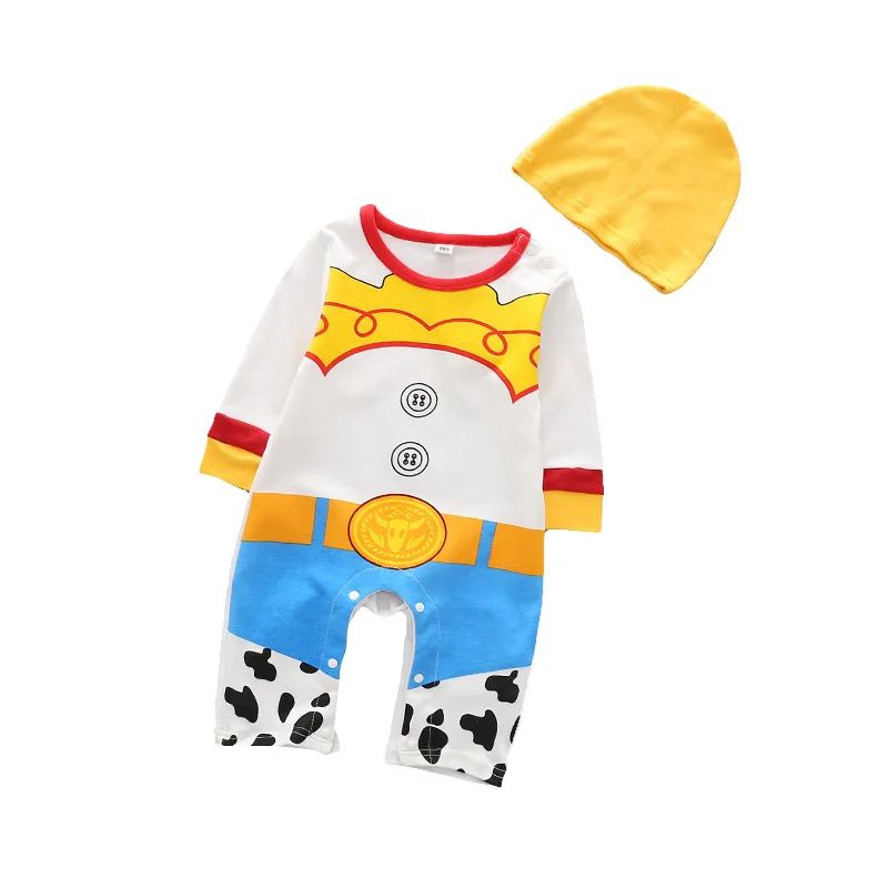 Комбинезон для новорожденных костюм ковбоя Вуди Базза Лайтера из хлопка косплея