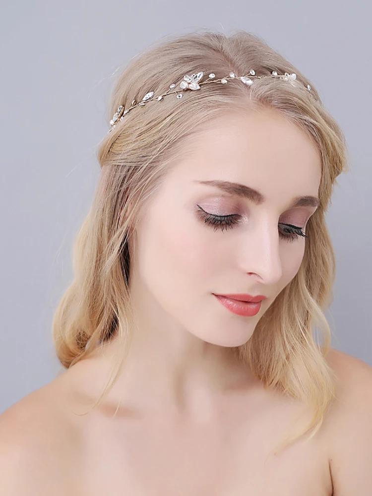 Аристократические золотые серебряные стразы Кристалл модная резинка для волос