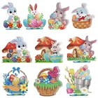 Пасхальные украшения сделай сам, алмазная живопись, ручная работа, в горошек, Алмазный Пасхальный элемент, кролик, яйцо, светящийся, светящийся, праздничный подарок, украшение для дома