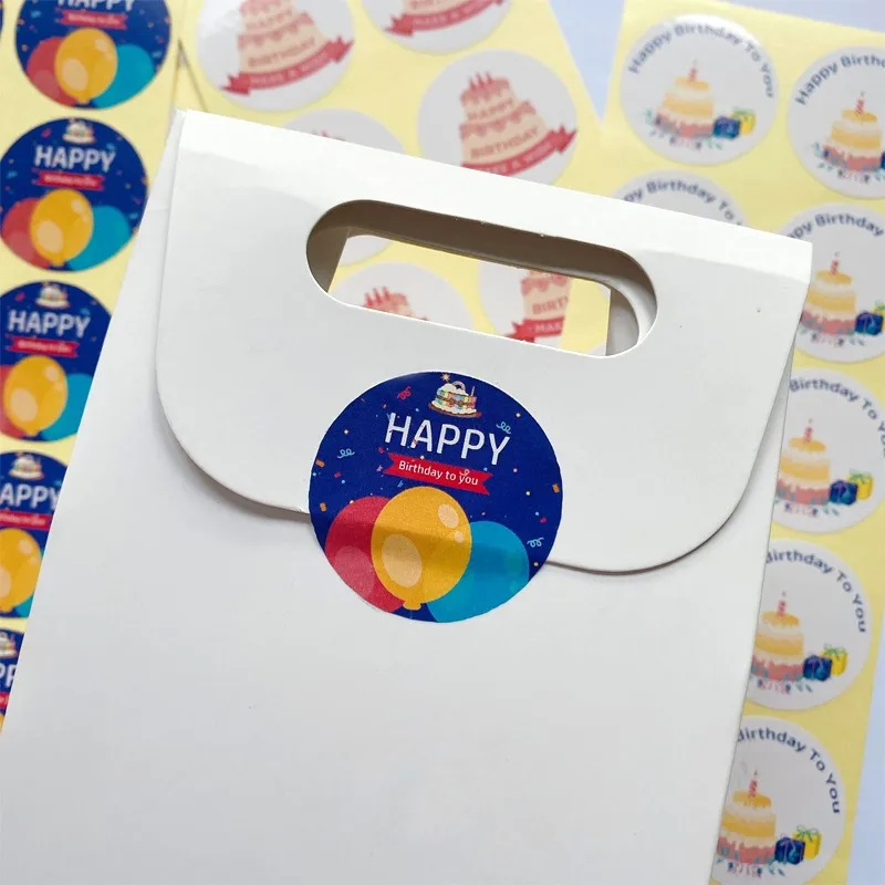 

500pcs Round Sealing Sticker Food Cake Baking Balloon Student Kids Gift Wrapping Party Wholesale New 3.5cm Adhesive Decoration