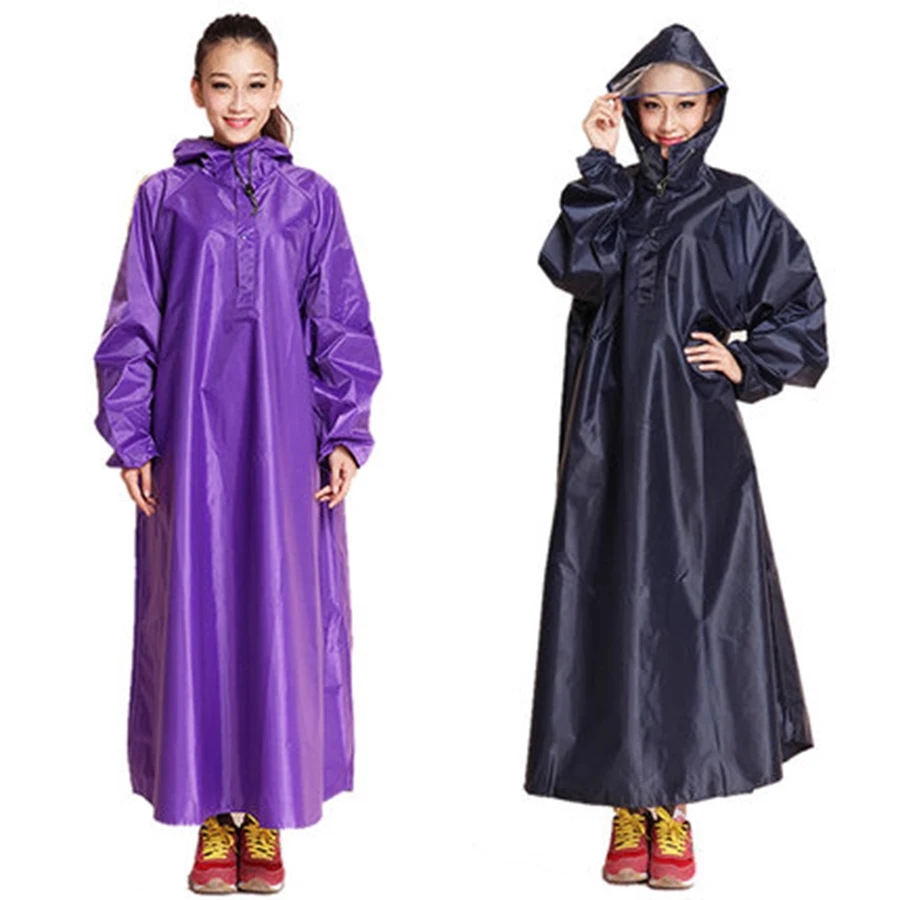 

Long Cover Womens Raincoat Adult Windbreaker Size Camping Suit Rain Coat Poncho Cover Gear Jacket Abrigo Mujer Hiking 60YY99