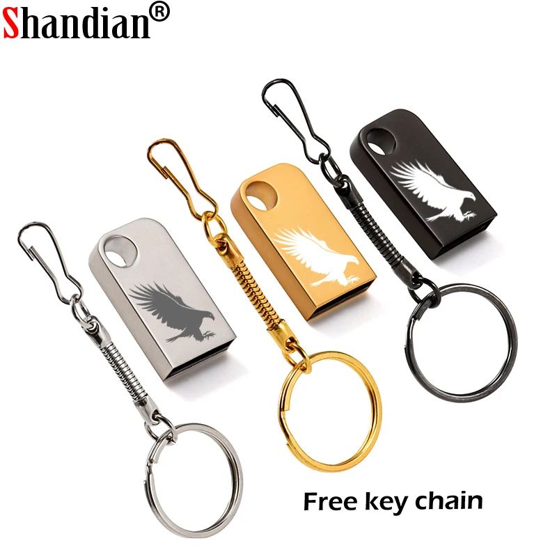 SHNADIAN мини металлический USB флеш накопитель Золотая карта памяти Серебряный 4 ГБ 8 U