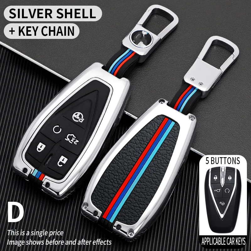 

Zinc Alloy+Silicone Car Key Cover Shell For Changan CS35PLUS CS55PLUS CS75PLUS 2019 keyProtective Case Accessories Keychain