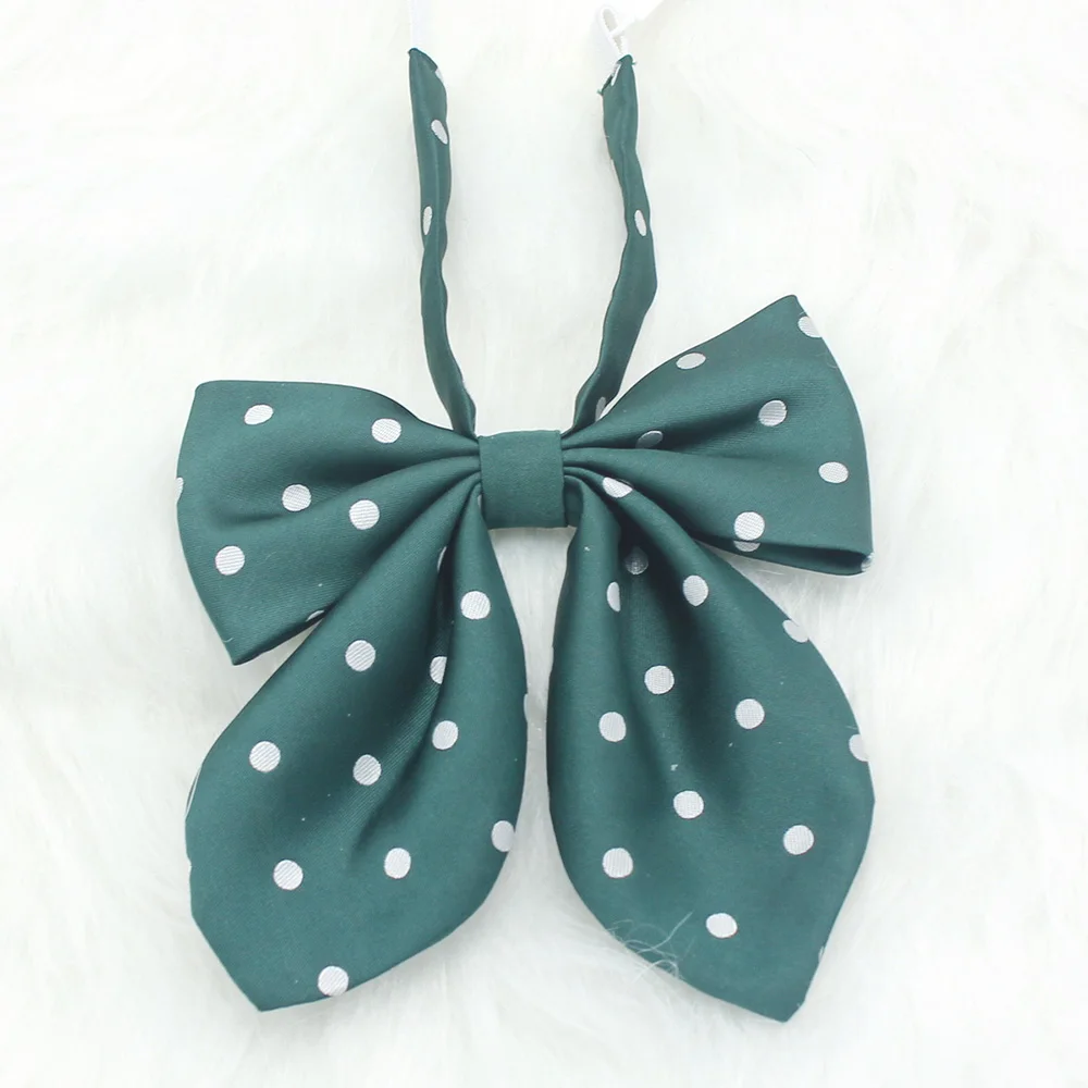 

New Women's Bow Tie with Dot Butterfly Bowknot Adjustable Bowtie Female Japanese Casual Cravats Student Jk Cute Accessories