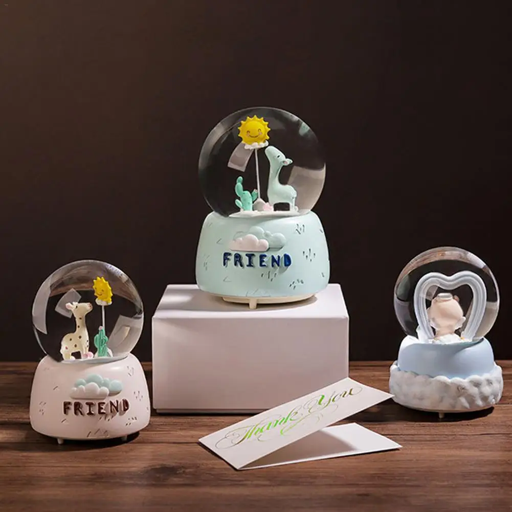 Инновационный INS олень солнце плавающий снег хрустальный шар музыкальная