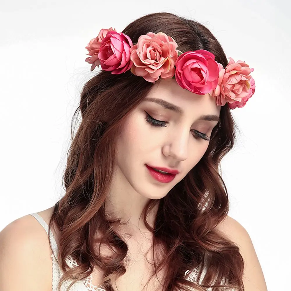 Женский цветочный венок цветной ободок свадебный аксессуар для волос |