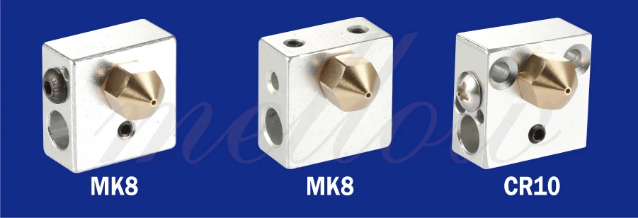 Мягкий латунный Швейцарский MK8 сопло M6 резьба для 1,75 мм 3D принтеров Hotend j-головка Cr10 тепловой блок Ender 3 Tornado hotend