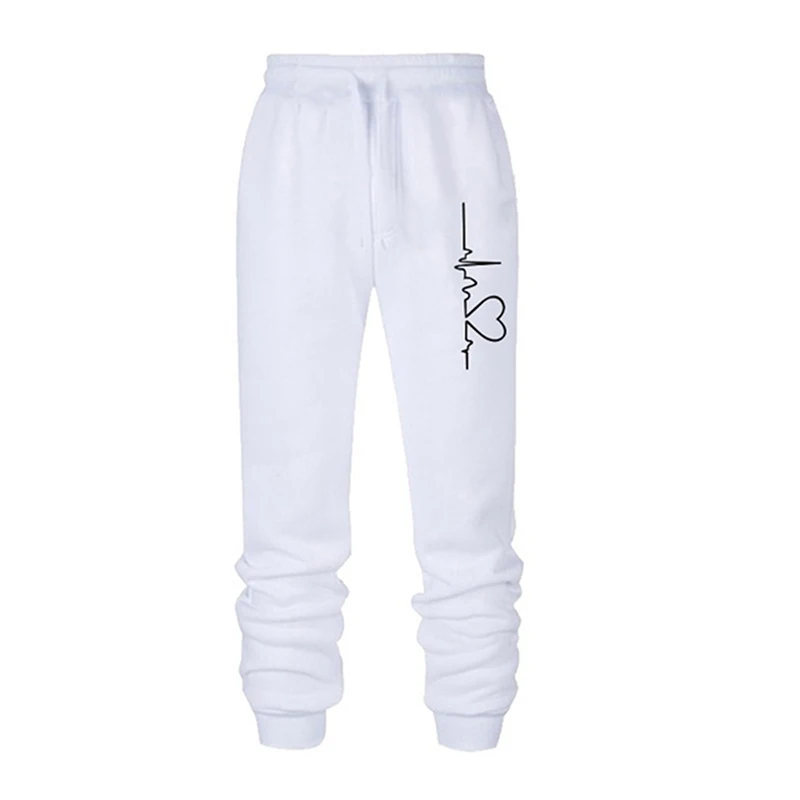 Loose Joggers Wide Women Men Elastic Waist Sports Pants Print Trousers Couple Leisure Streetwear Unisex Solid Sweatpants | Спорт и