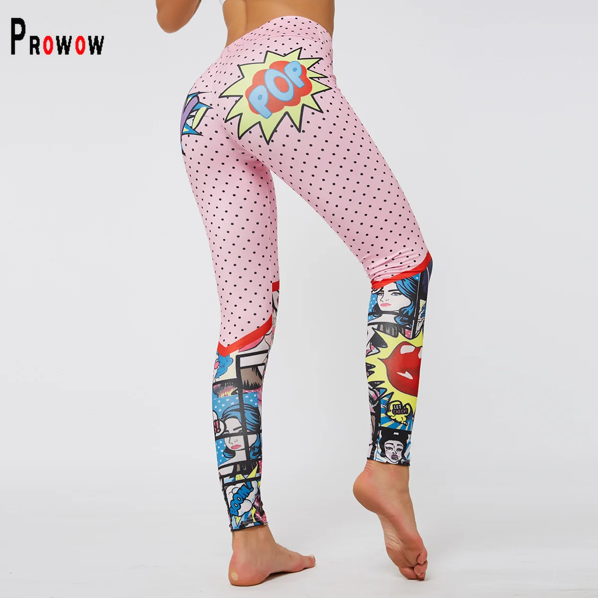 

Prowow 3D Print Women Leggings Cartoon Pattern Spring Summer High Rise Workout Pant for Ladies Joggers Fitness Sweatpants