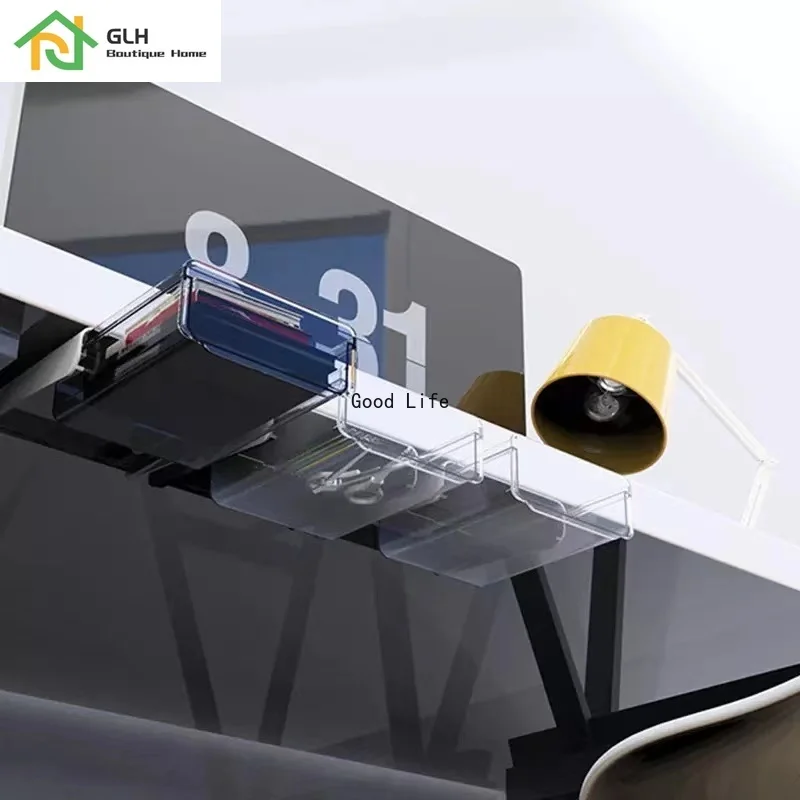 Drawer Pencil Tray Self-Adhesive Hidden Organizer Pen Box Barrel Sundries Storage Drawers Office | Дом и сад