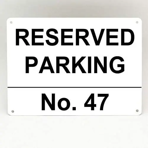 

Reserved Parking New Aluminum Sign Bar Den Aluminum Metal Sign 8x12 INCH