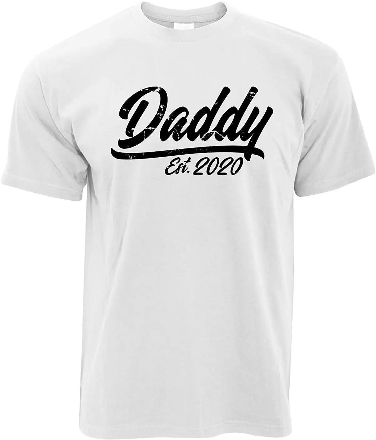 

Fathers Day T Shirt Daddy Established 2020 New Summer Mens Cool Tee Breathable Pure Cotton Short Sleeve T-Shirt Harajuku Tshirt