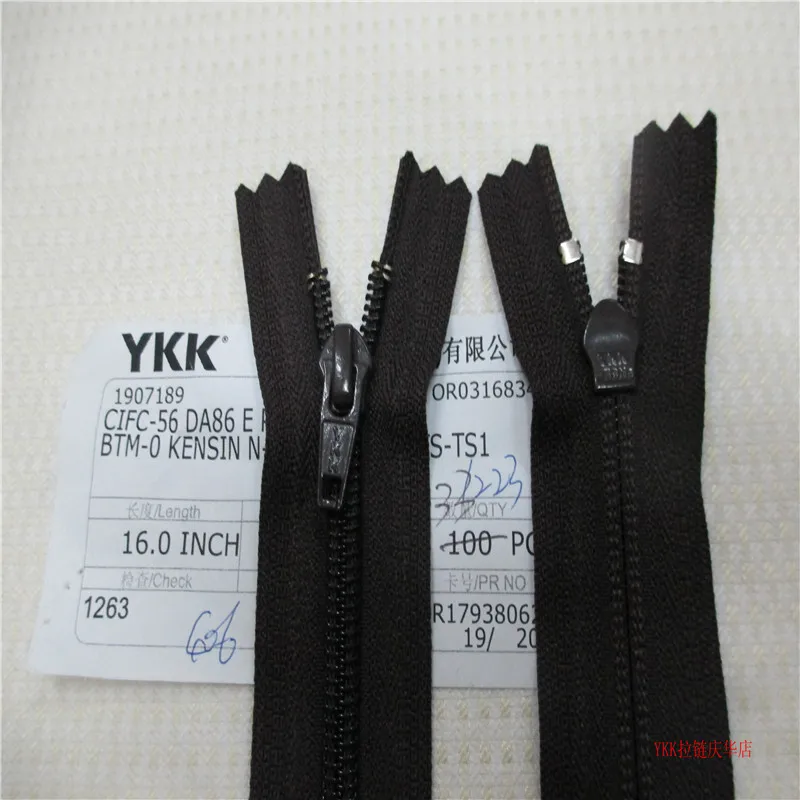 

10pcs/lot YKK 5# 41cm Nylon Coil Zipper #917 Coffee Close End Leather Bag Pants Dress Boots Jacket Sewing Accessories