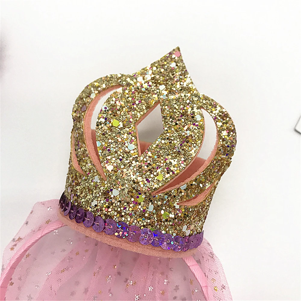 Girls Fancy Dress Accessories Snow Queen Tiara Crown Kids Gift Princess Costume Cos-play Hair Clip 2020 New Arrival |
