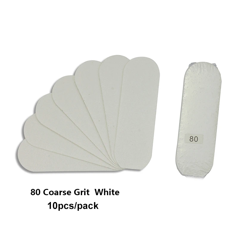 80 Grit White 10pcs Белый/черный ЗАМЕНЯЕТ шлифовальную бумагу пилочки для ног грубая заправка Сменные салонные инструменты для ухода за ногами отмершая кожа удаление мозолей Прямая поставка - Цвет: 80 Grit White 10pcs