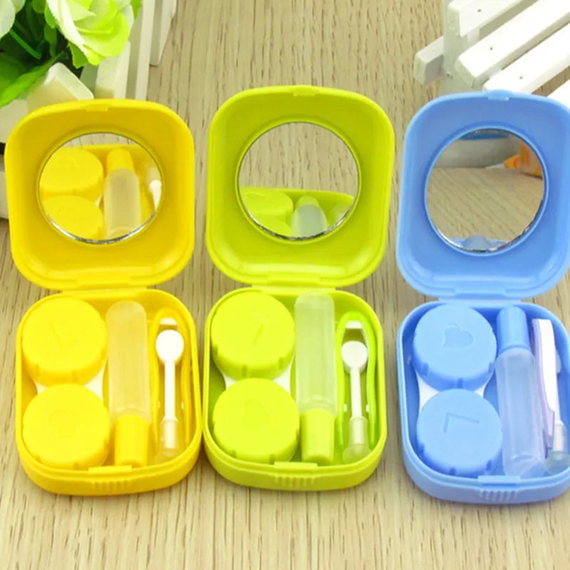 Портативный милый Контейнер для контактных линз чехол конфетных цветов Чехол