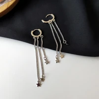 s925 silver needle earrings temperament girl star tassel earrings fashion earrings ins personality design simple style earrings