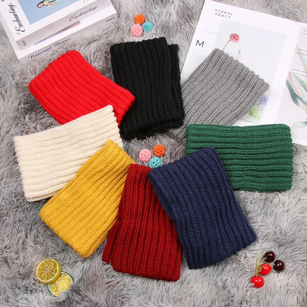 Новинка зимы Теплые шарфы для маленьких девочек Модный вязаный шарф с воротником