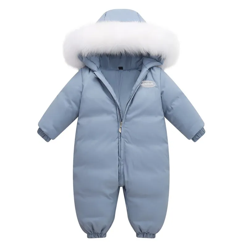 Baby Snowsuit Boy Down Jacket Winter Jumpsuit Toddler Girl Clothes Kids Winter Coat Thicken Warm Infant Overalls LC342