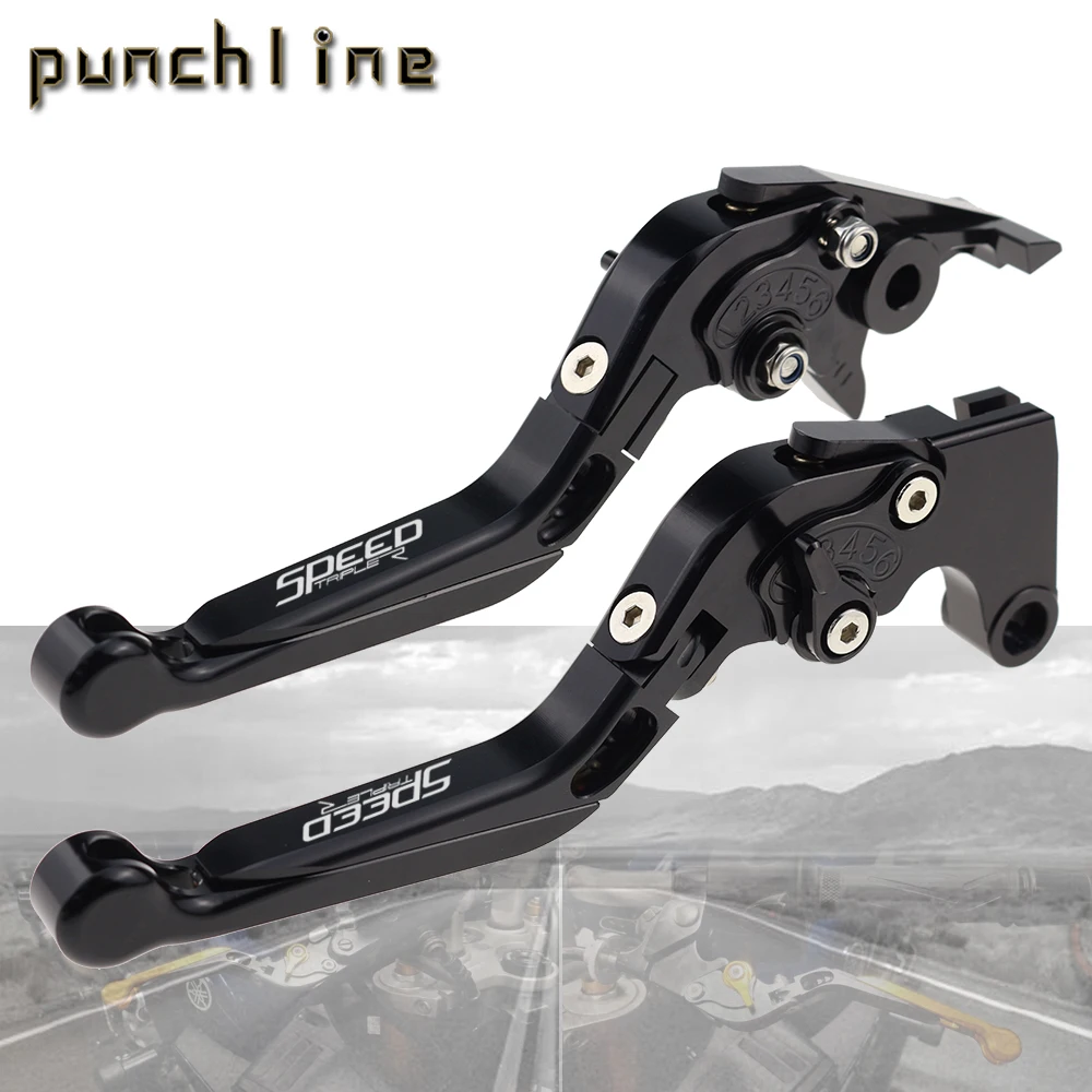 

Fit FOR SPEED TRIPLE R 2016-2018 SPEED TRIPLER Folding Extendable Brake Clutch Levers Motorcycle Accessories Parts Handles Set