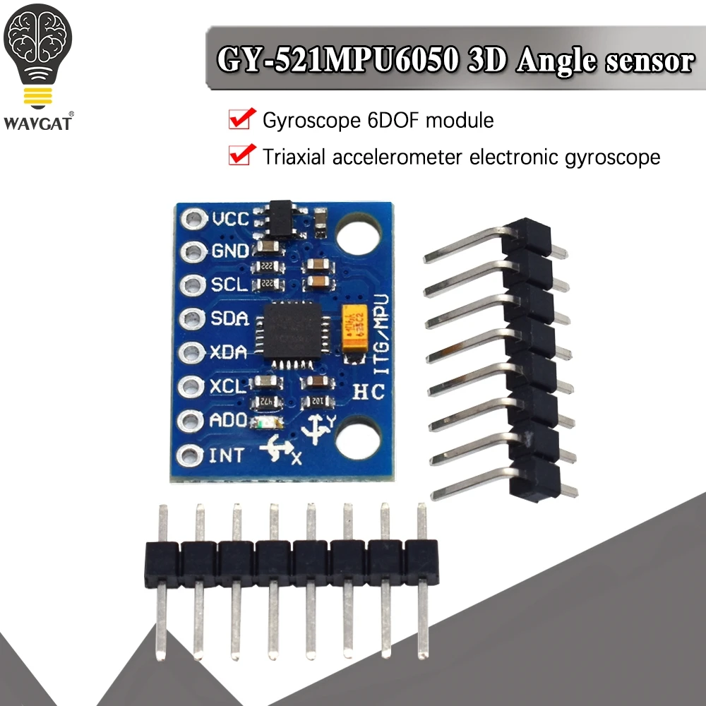 WAVGAT GY 521 MPU 6050 MPU6050 Модуль 3 оси аналоговый гироскоп Датчики + Акселерометр Модуль.