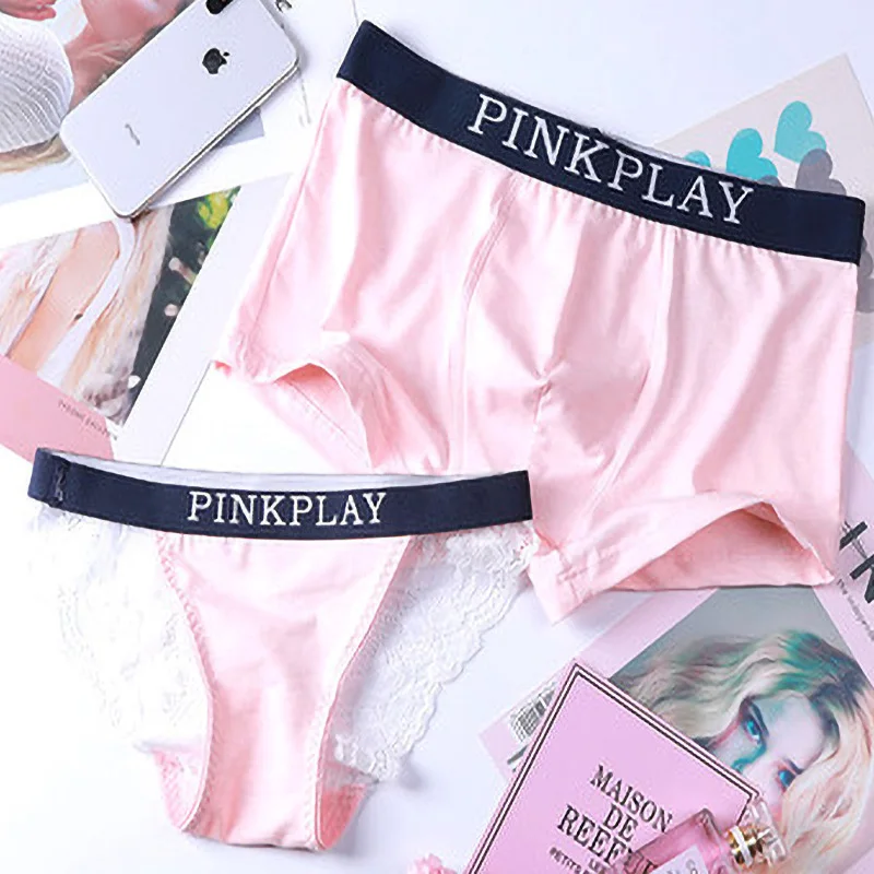 Couple Panties Sexy Lace Cotton Panties Cozy Lingerie Female Underwear Men Sex Underwear Couple Panties Hot Sale Couple Pants
