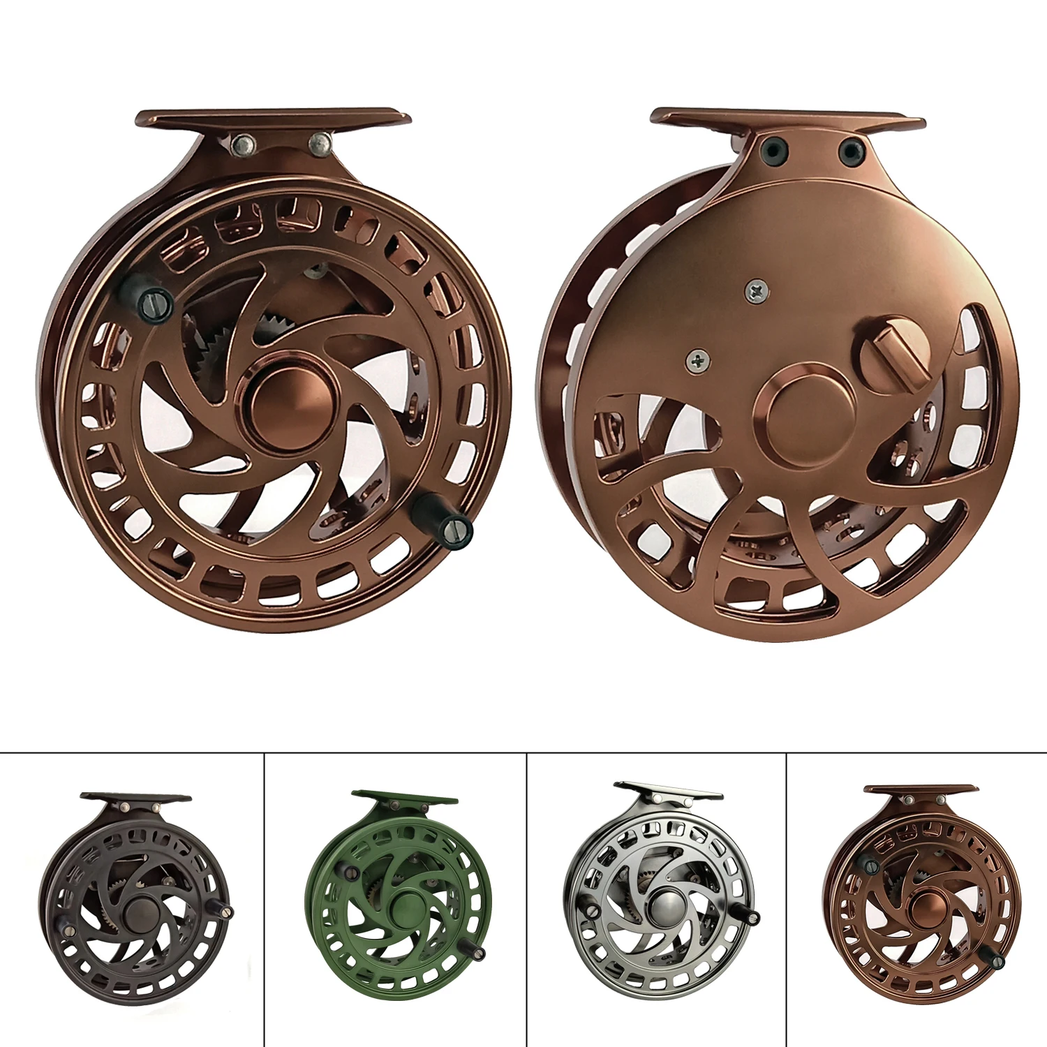 Катушка Aventik для ловли рыбы с ЧПУ вращающаяся центральным штифтом плавающая