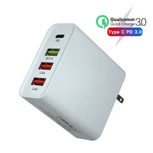 USB зарядное устройство быстрая зарядка 65 Вт PD для планшета вилка