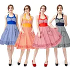 Женский костюм Девы дирндли для девочек-подростков, костюм немецкой горничной, карнавальный костюм на Хэллоуин, Октоберфест, карнавальный костюм