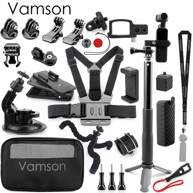 

Vamson for DJI OSMO Pocket Camera Accessories kit Adapter Mount Holder Clip Selfie Stick Tripod Expansion kit Gimbal OPS04