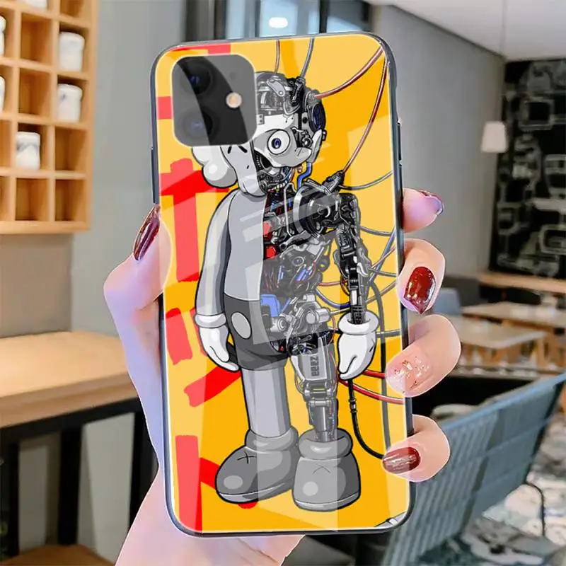 

ZFGHSHYQ Fashion Boys Kaw Phone Case Tempered Glass For Iphone6plus 6S 7 7plus 8 X XS XSmax XR 11 12 Pro Max 12mini