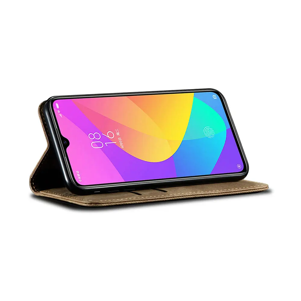 Для Xiaomi mi 9 Lite чехол mi 9 T 9 T Pro откидная крышка Роскошный Твердый тканевый кожаный кошелек Funda Xiaomi mi 9 Lite чехол mi A3 9 Lite CC9