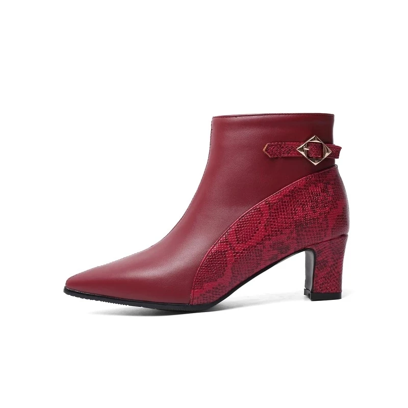 

Сапоги большого размера; Женская обувь; Женские ботильоны; Женские ботинки; Женская зимняя обувь; Разноцветные заостренные Квадратные кабл...