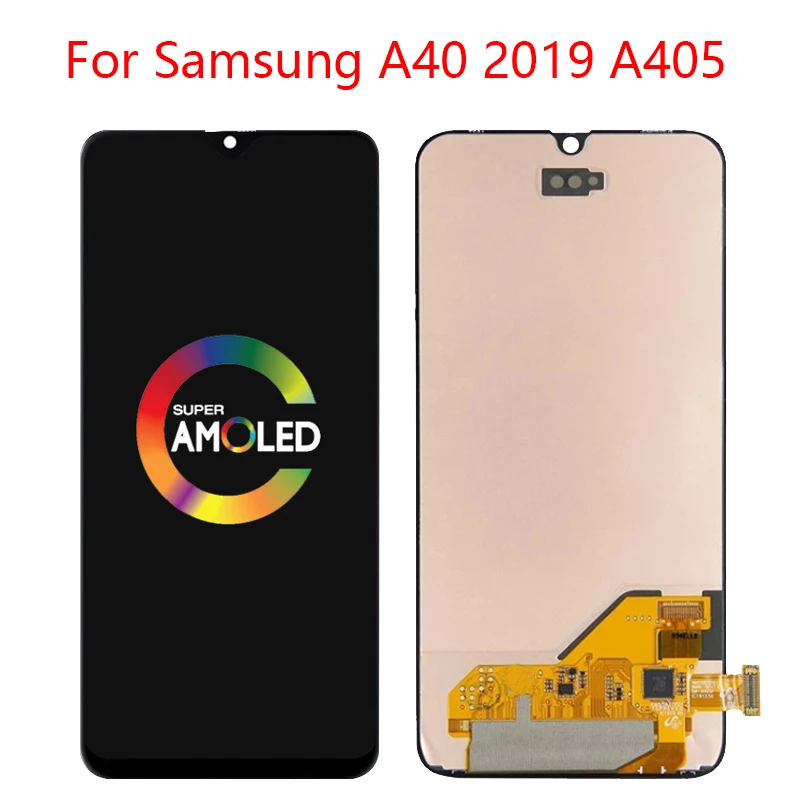 AMOLED для Samsung A40 LCD A405 ЖК-дисплей сенсорный экран дигитайзер в сборе с рамкой a40 экран Замена запасные части