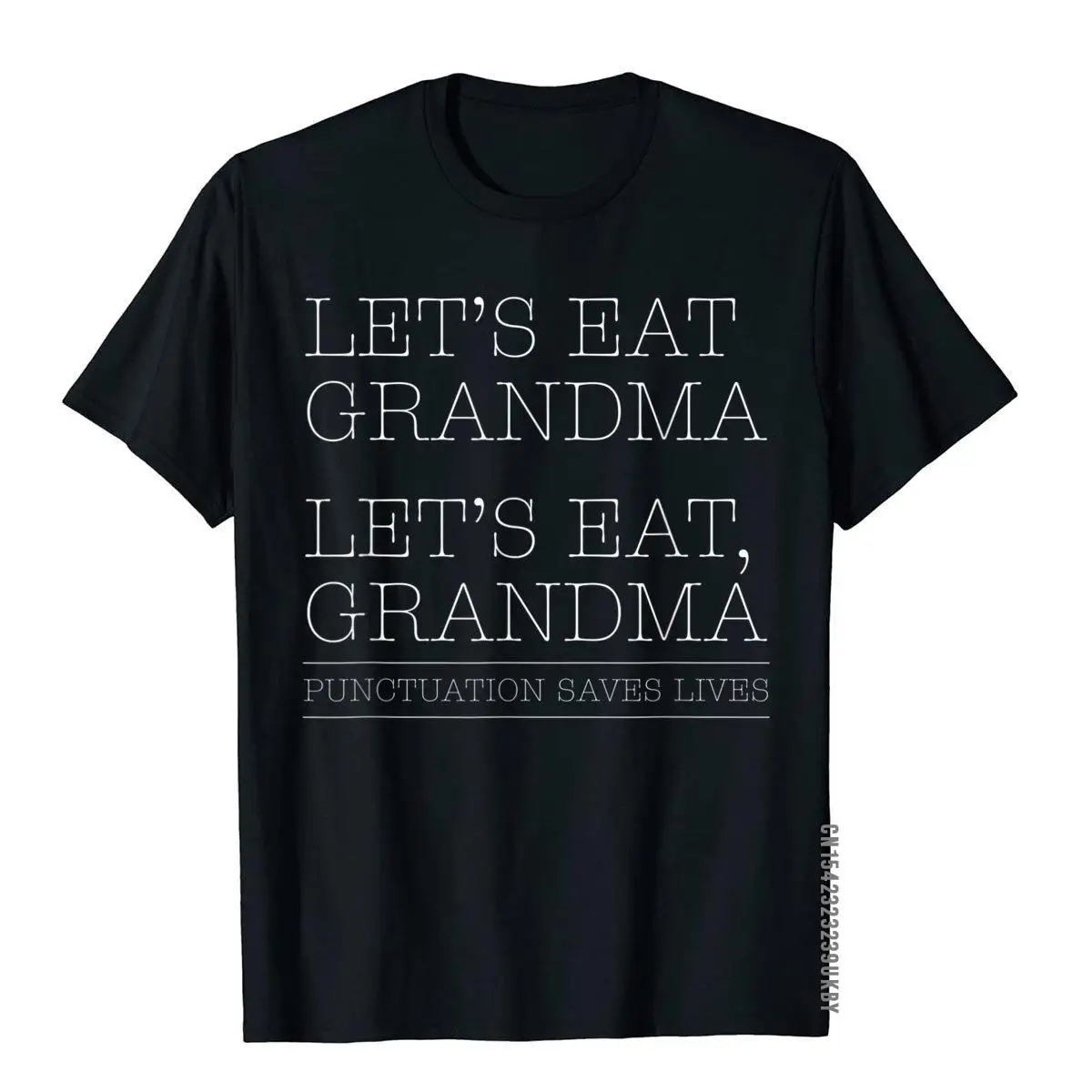 

Tees Let's Eat Grandma Grammar Shirt Funny English Teacher GIft Wholesale Normal Cotton Men T-Shirts Harajuku