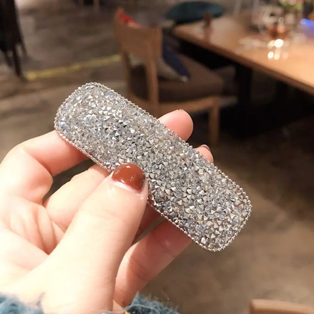 Square White 1 шт. квадратная капля Bling хрустальные шпильки для волос головные уборы для женщин девушек Стразы заколки невидимки для волос заколка аксессуары - Цвет: Square White