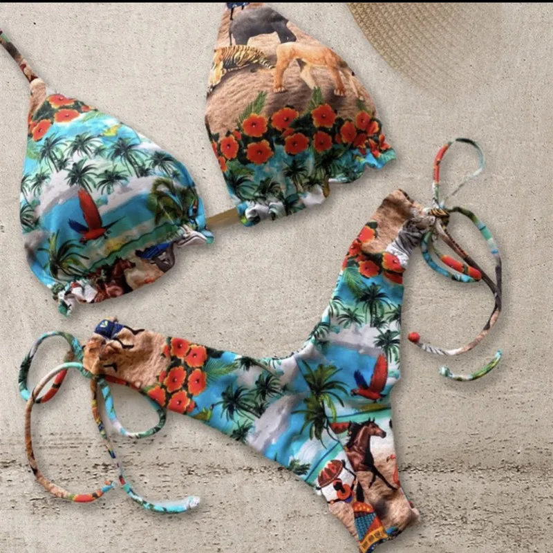 Женский спортивный купальник с принтом купальник-бандо эффектом пуш-ап