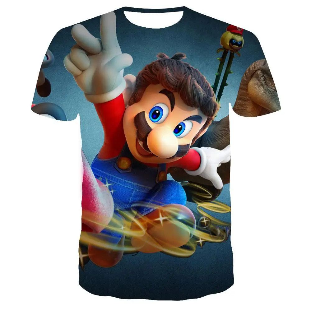 

Latest Harajuku Classic games Super Mario child Boys and girls t shirt Super Smash Bros 3D t-shirt hip hop tshirt streetwear