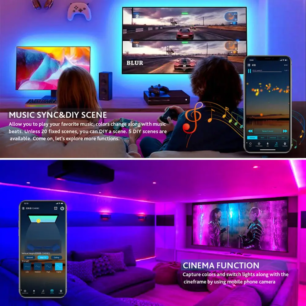 Умный Wi-Fi Bluetooth 1-контактный RGB-контроллер YHW с 24-кнопочным ИК-пультом